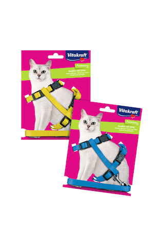 VITAKRAFT CAT HARNESS WITH LEASH A PACK OF 2