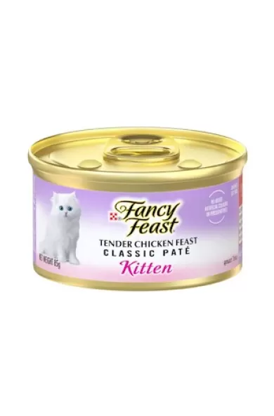 Purina Fancy Feast Classic Pate Kitten Tender Chicken Feast Gourmet Cat Food Can - 85g 