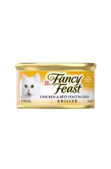 Purina FANCY FEAST Adult Grilled Chicken & Beef Feast in Gravy Gourmet Wet Cat Food - 85g