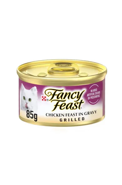 Purina Fancy Feast Grilled Chicken Feast in Gravy Gourmet Cat Food 85g can