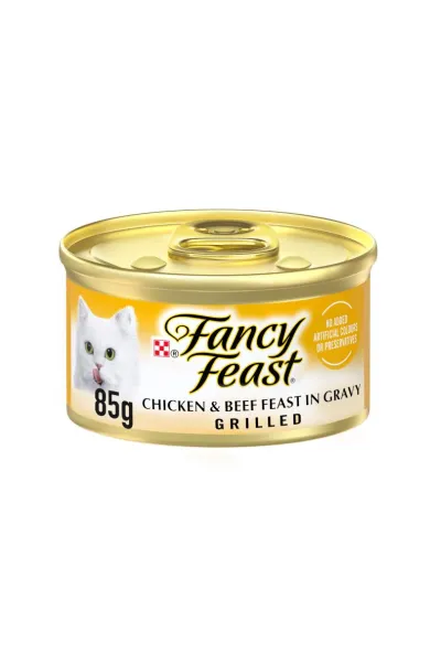 Purina Fancy Feast Classic Pate Beef & Chicken Feast Gourmet Cat Food 85g can