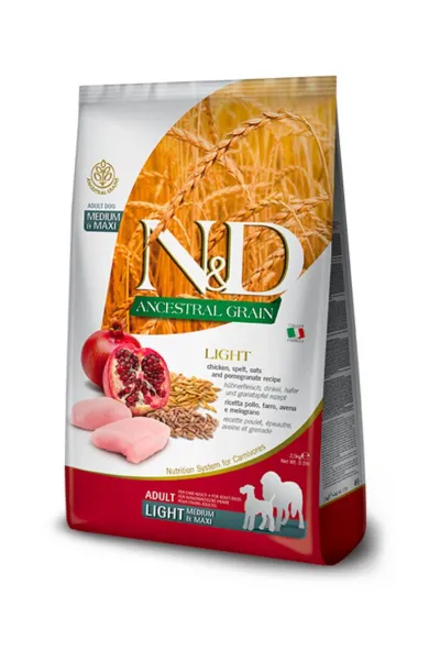 Farmina N&D Ancestral Grain Chicken & Pomegranate Light Medium & Maxi 2.5Kg