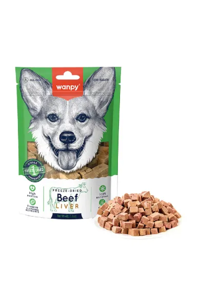 Wanpy Dog Freeze Dried Beef Liver Treat 40g*6