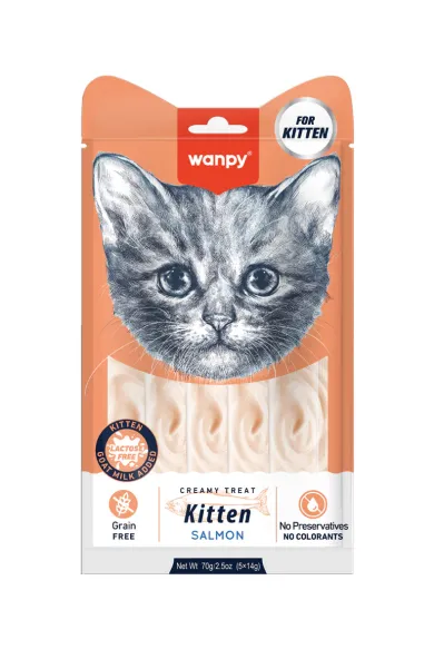 Wanpy Kitten Creamy Salmon Treat 70g*12