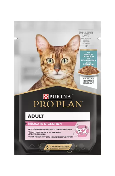 PURINA PRO PLAN ADULT DELICATE DIGESTION FISH CAT A BOX OF 26