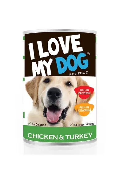 I Love My Dog Chunks With Chicken & Turkey 1230g