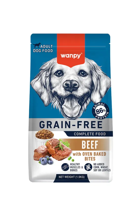 Wanpy Grain Free Dry Food For Adult Dog-Beef 1.5KG