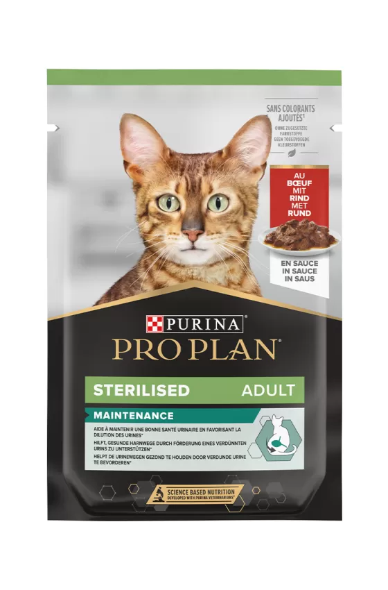 Purina Pro Plan Adult Sterilised Cat Beef A Box Of 26