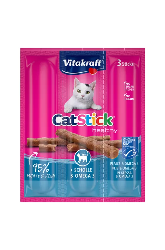 VITAKRAFT CAT STICKS MINI PLAICE & OMEGA 3