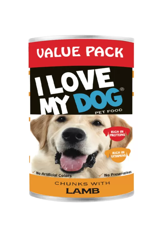 I Love My Dog Chunks With Lamb 1230g