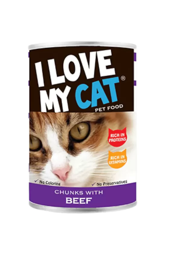 I Love My Cat Chunks With Beef