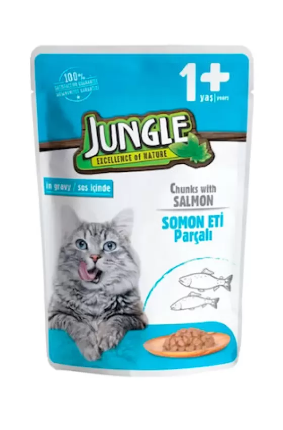 Jungle Pouch Adult Salmon in Jelly